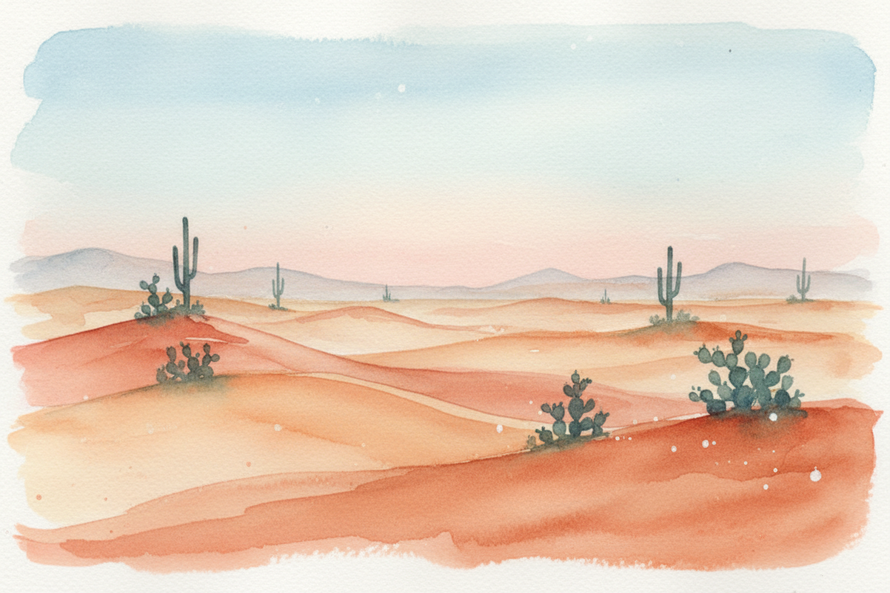 desert water color