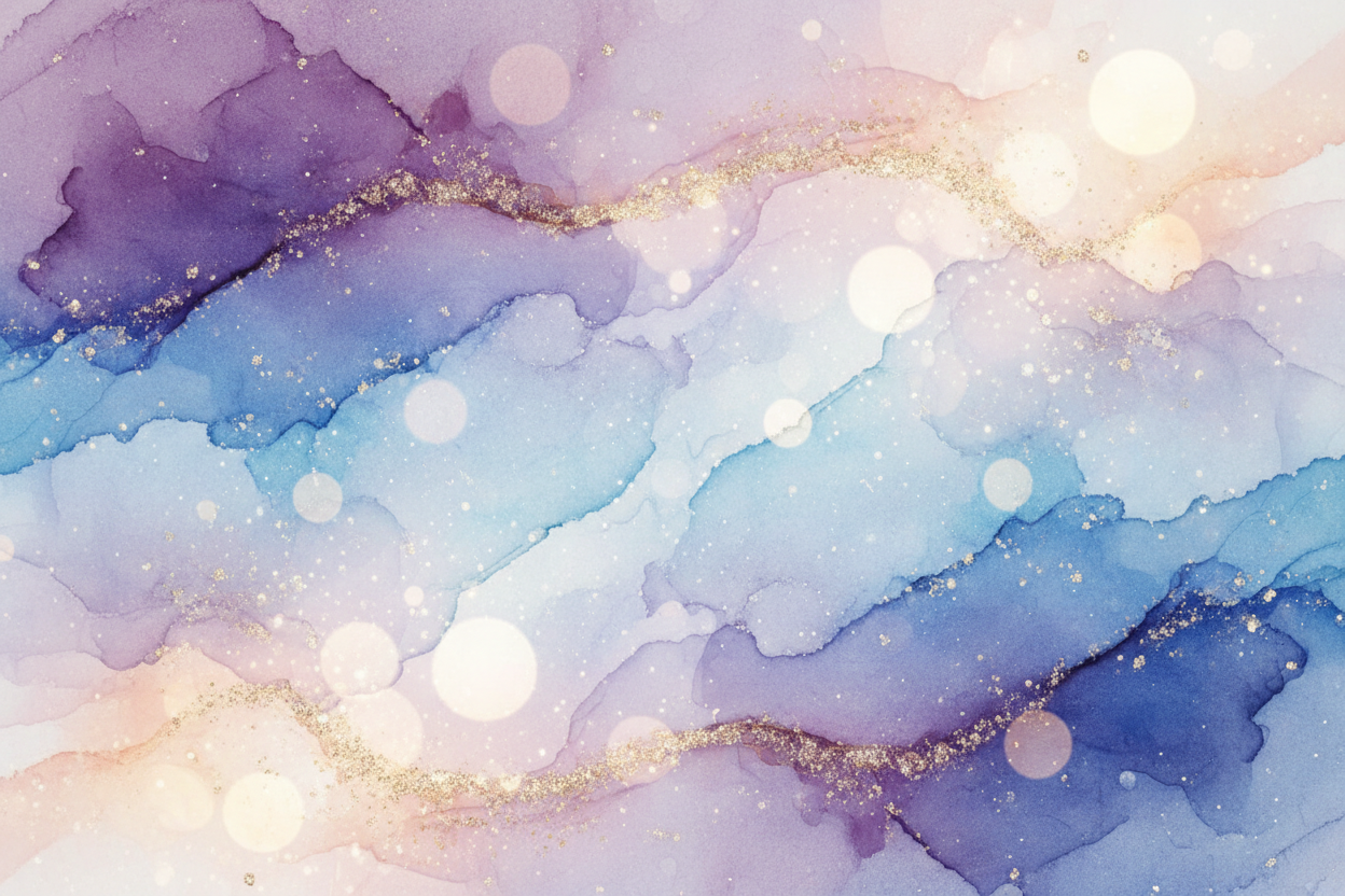 water color and sparkle